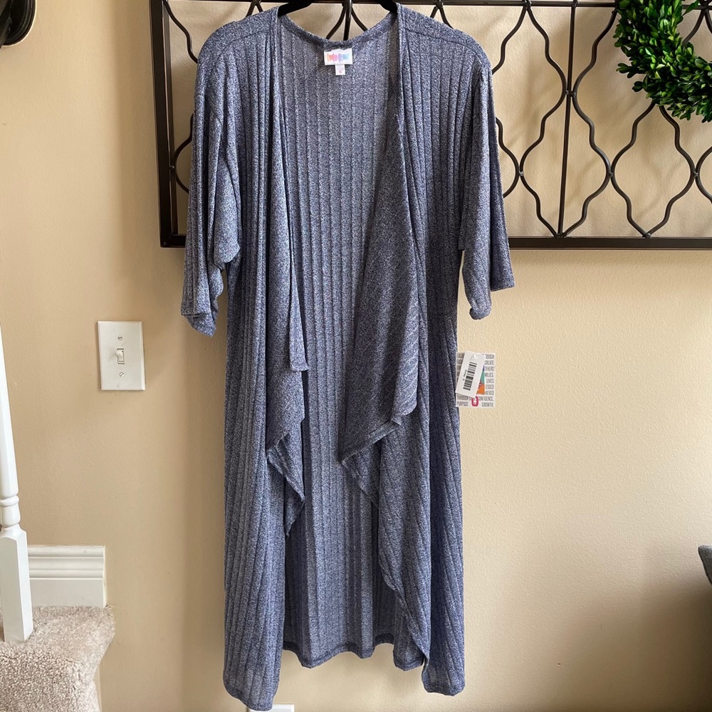 Lularoe Heather blue Shirley cover up size S 🆕